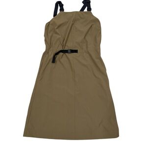 Mountain Hardwear army green stretch sport tank dress knee length pockets S